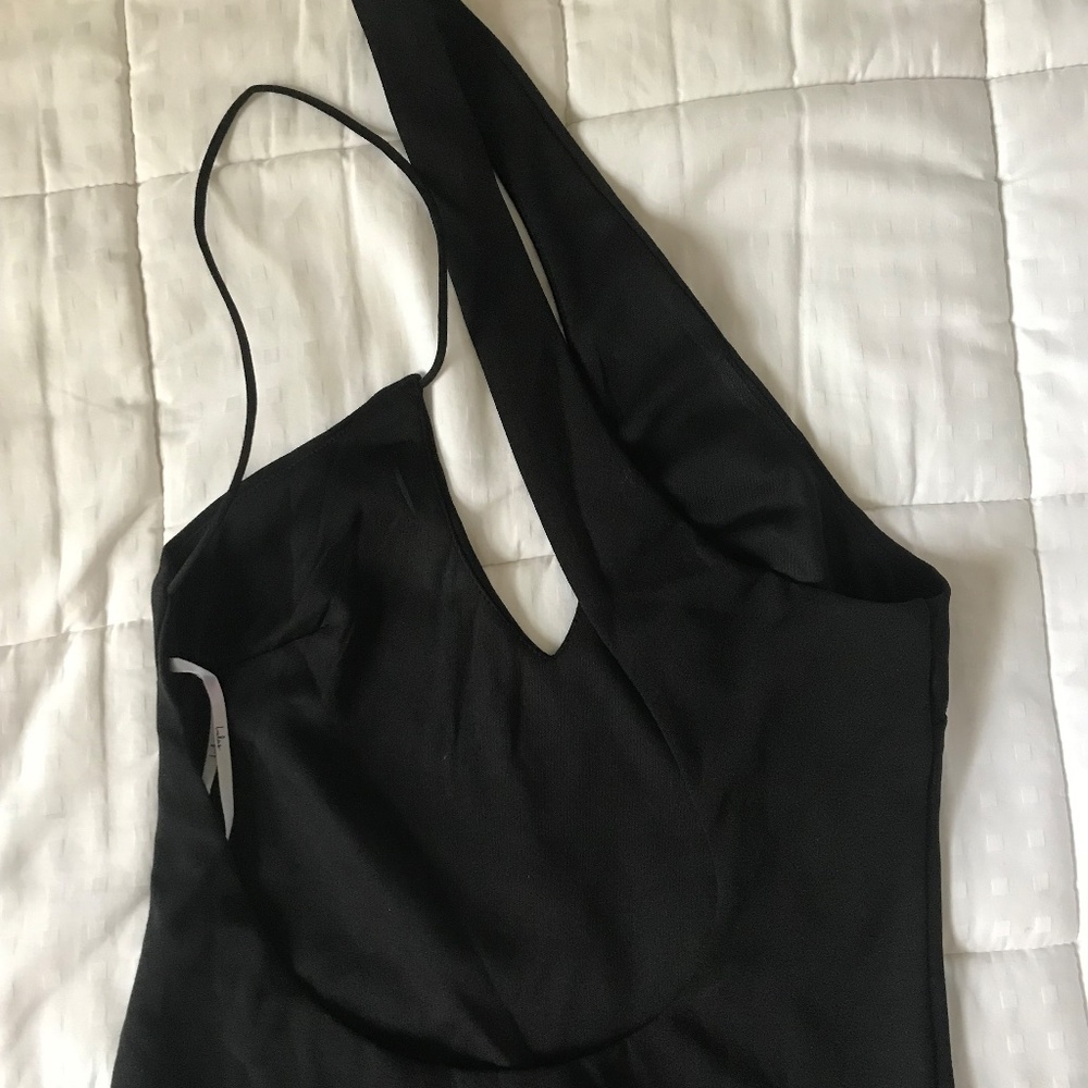 Lulu's Never Basic Black Asymmetrical One-Shoulde… - image 4